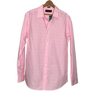 New Fairlane & Sons Stitch Fix Men's Medium M Pink‎ Wrinkle Free Button Up Shirt